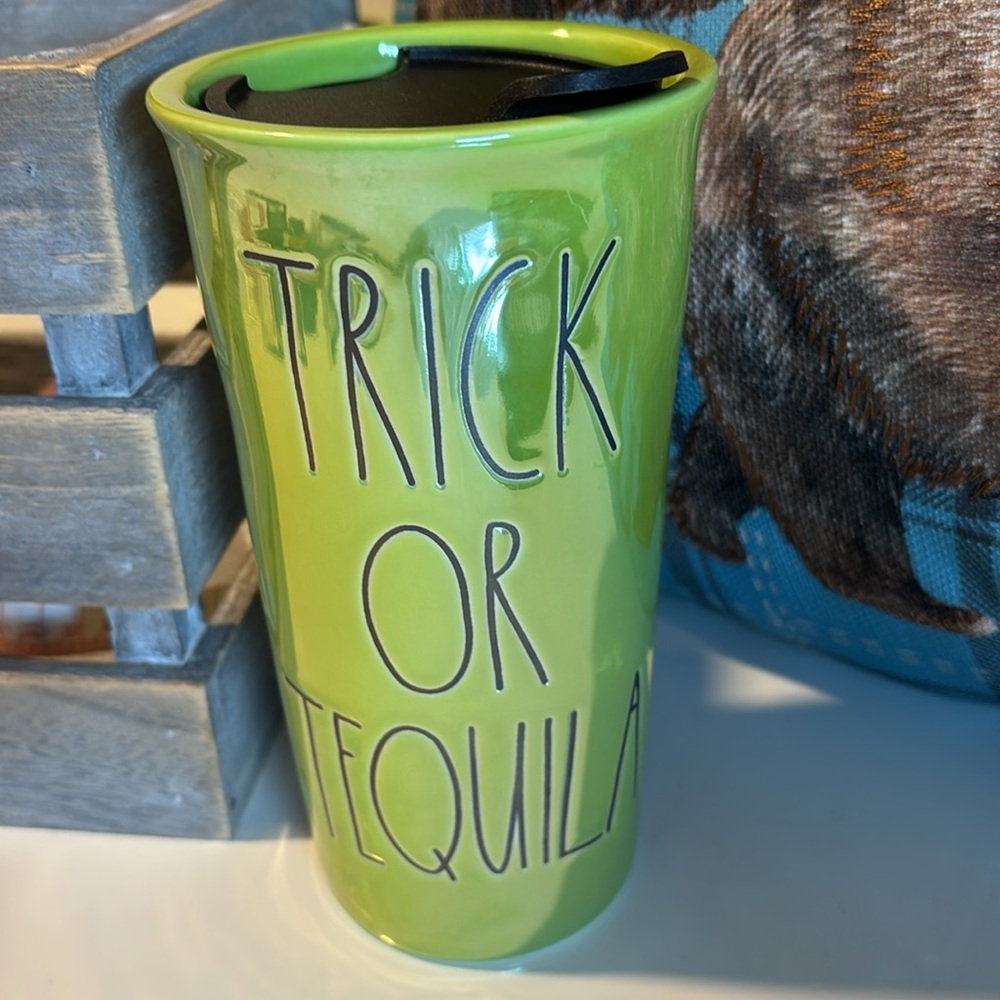 Rae Dunn Lime Green Trick or Tequila Mug